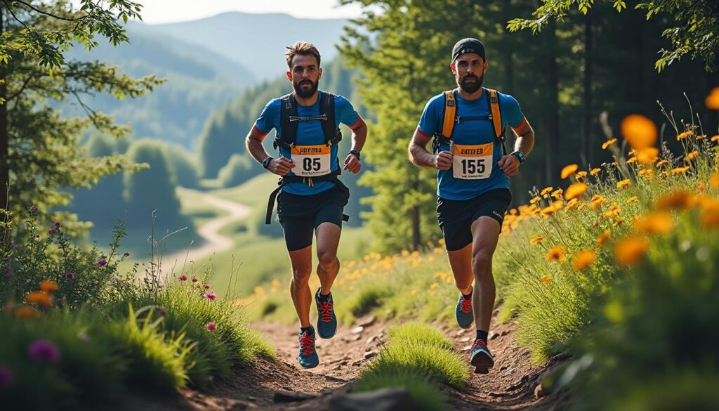 découvrez le trail les petits pas à gennes-longuefuye où nicolas chimier et emile davière ont brillamment triomphé sur les sentiers, alliant endurance et passion.